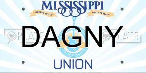 DAGNY Mississippi License Plate