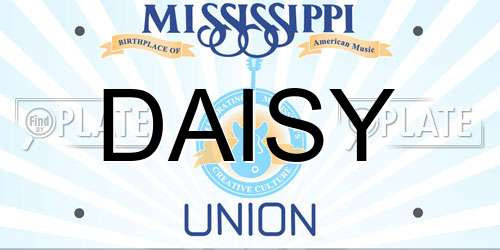 DAISY Mississippi License Plate