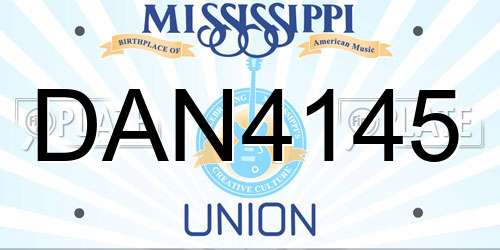 DAN4145 Mississippi License Plate