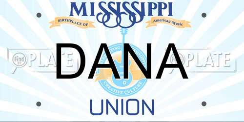 DANA Mississippi License Plate
