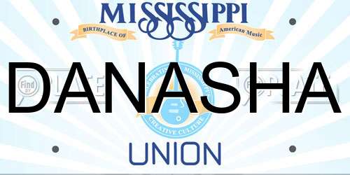 DANASHA Mississippi License Plate