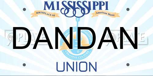 DANDAN Mississippi License Plate