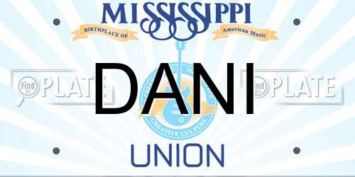 DANI Mississippi License Plate