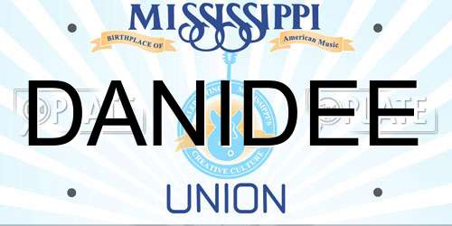 DANIDEE Mississippi License Plate