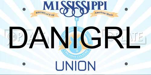 DANIGRL Mississippi License Plate