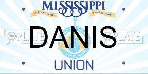 DANIS Mississippi License Plate
