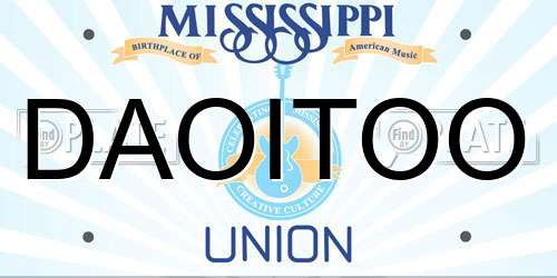 DAOITOO Mississippi License Plate