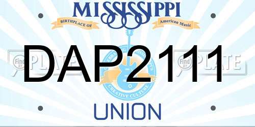 DAP2111 Mississippi License Plate