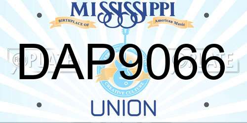 DAP9066 Mississippi License Plate