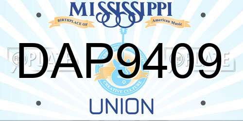 DAP9409 Mississippi License Plate