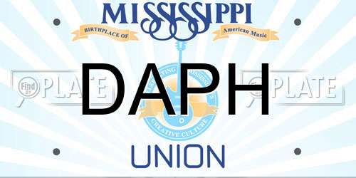 DAPH Mississippi License Plate