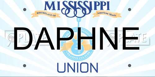 DAPHNE Mississippi License Plate
