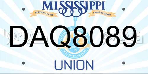 DAQ8089 Mississippi License Plate