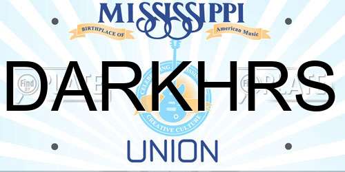 DARKHRS Mississippi License Plate