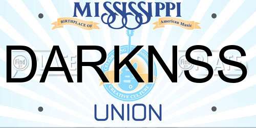 DARKNSS Mississippi License Plate