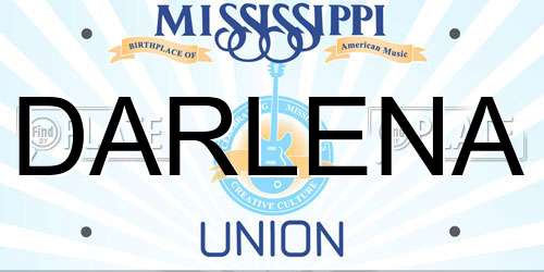 DARLENA Mississippi License Plate