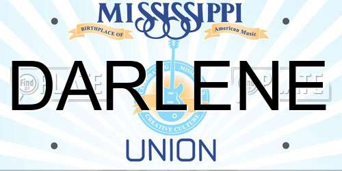 DARLENE Mississippi License Plate
