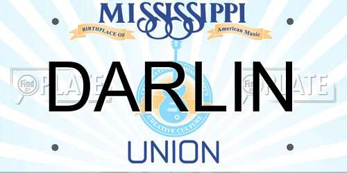 DARLIN Mississippi License Plate