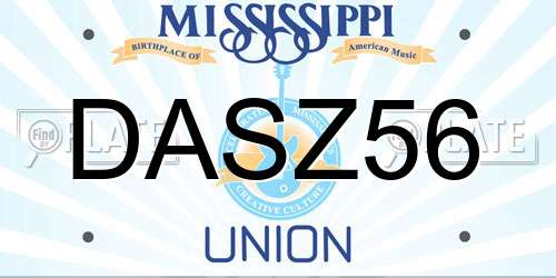 DASZ56 Mississippi License Plate