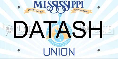 DATASH Mississippi License Plate