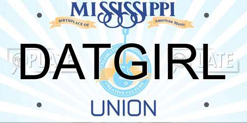 DATGIRL Mississippi License Plate