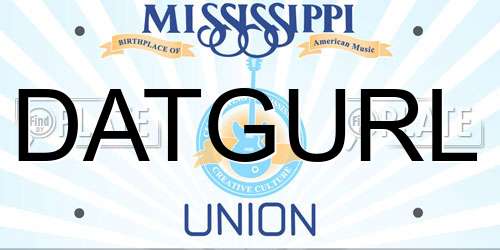 DATGURL Mississippi License Plate