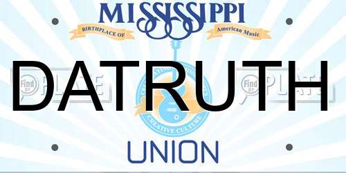 DATRUTH Mississippi License Plate