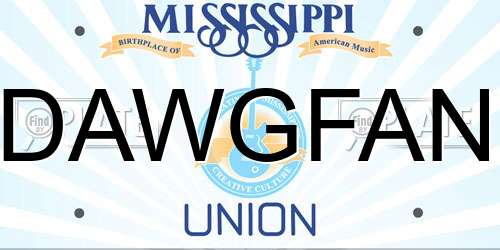 DAWGFAN Mississippi License Plate