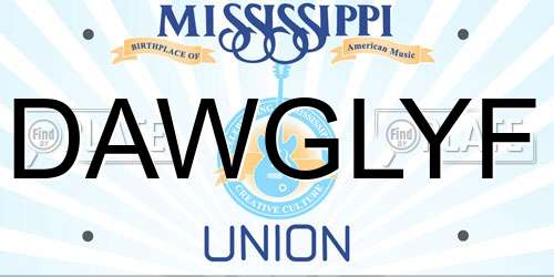DAWGLYF Mississippi License Plate