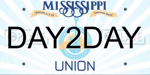 DAY2DAY Mississippi License Plate