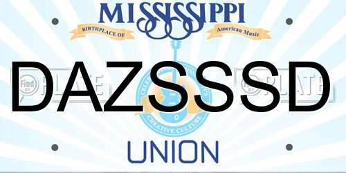 DAZSSSD Mississippi License Plate
