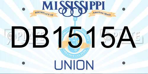 DB1515A Mississippi License Plate