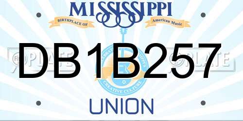 DB1B257 Mississippi License Plate