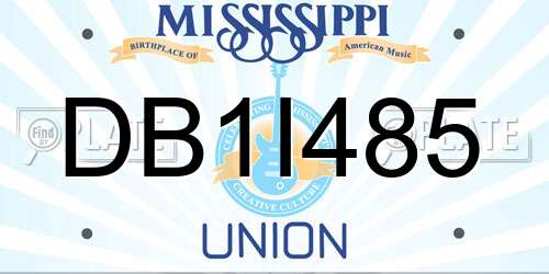 DB1I485 Mississippi License Plate