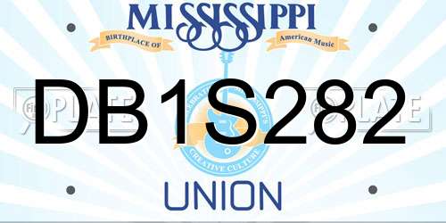 DB1S282 Mississippi License Plate
