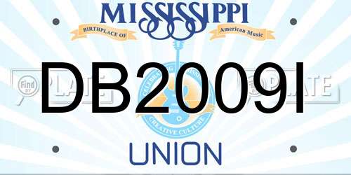 DB2009I Mississippi License Plate
