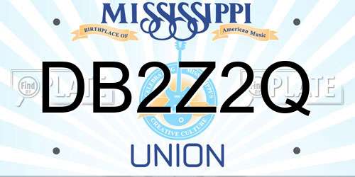 DB2Z2Q Mississippi License Plate