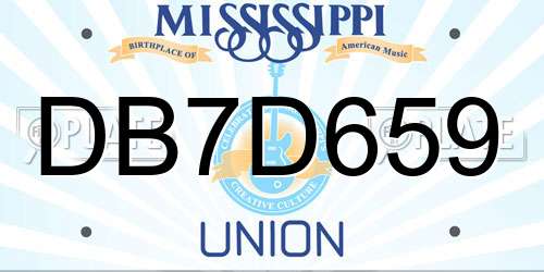 DB7D659 Mississippi License Plate