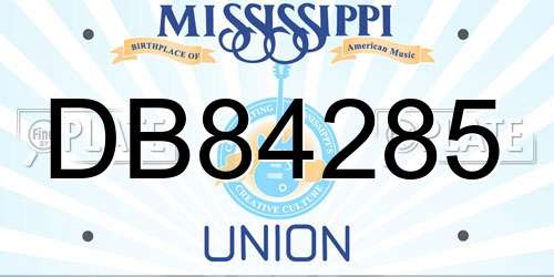 DB84285 Mississippi License Plate