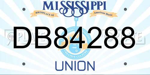 DB84288 Mississippi License Plate