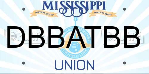 DBBATBB Mississippi License Plate