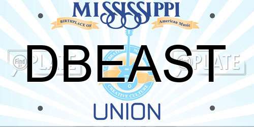DBEAST Mississippi License Plate