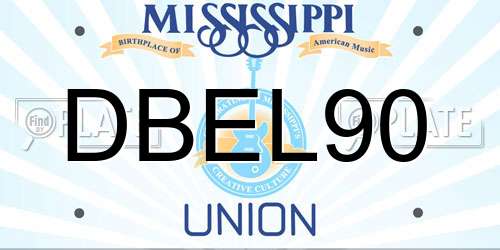 DBEL90 Mississippi License Plate