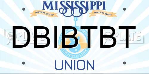 DBIBTBT Mississippi License Plate