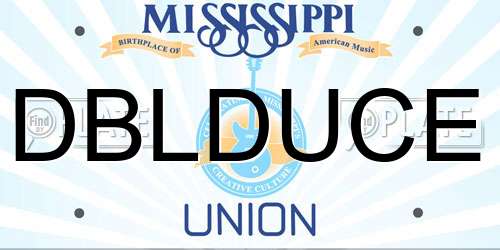 DBLDUCE Mississippi License Plate