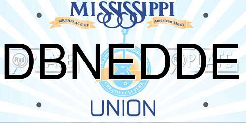 DBNEDDE Mississippi License Plate