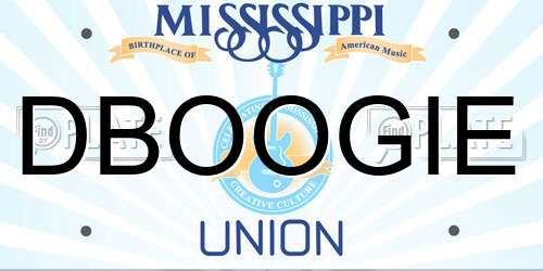 DBOOGIE Mississippi License Plate