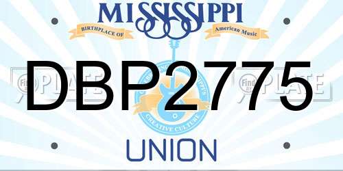 DBP2775 Mississippi License Plate