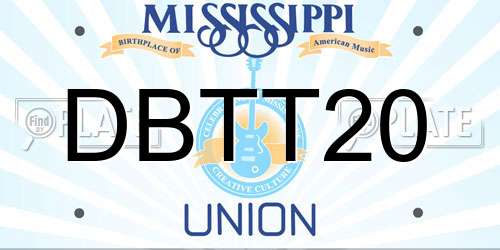 DBTT20 Mississippi License Plate