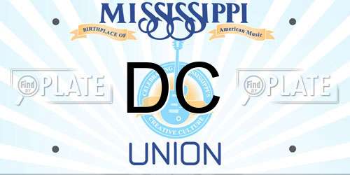 DC Mississippi License Plate